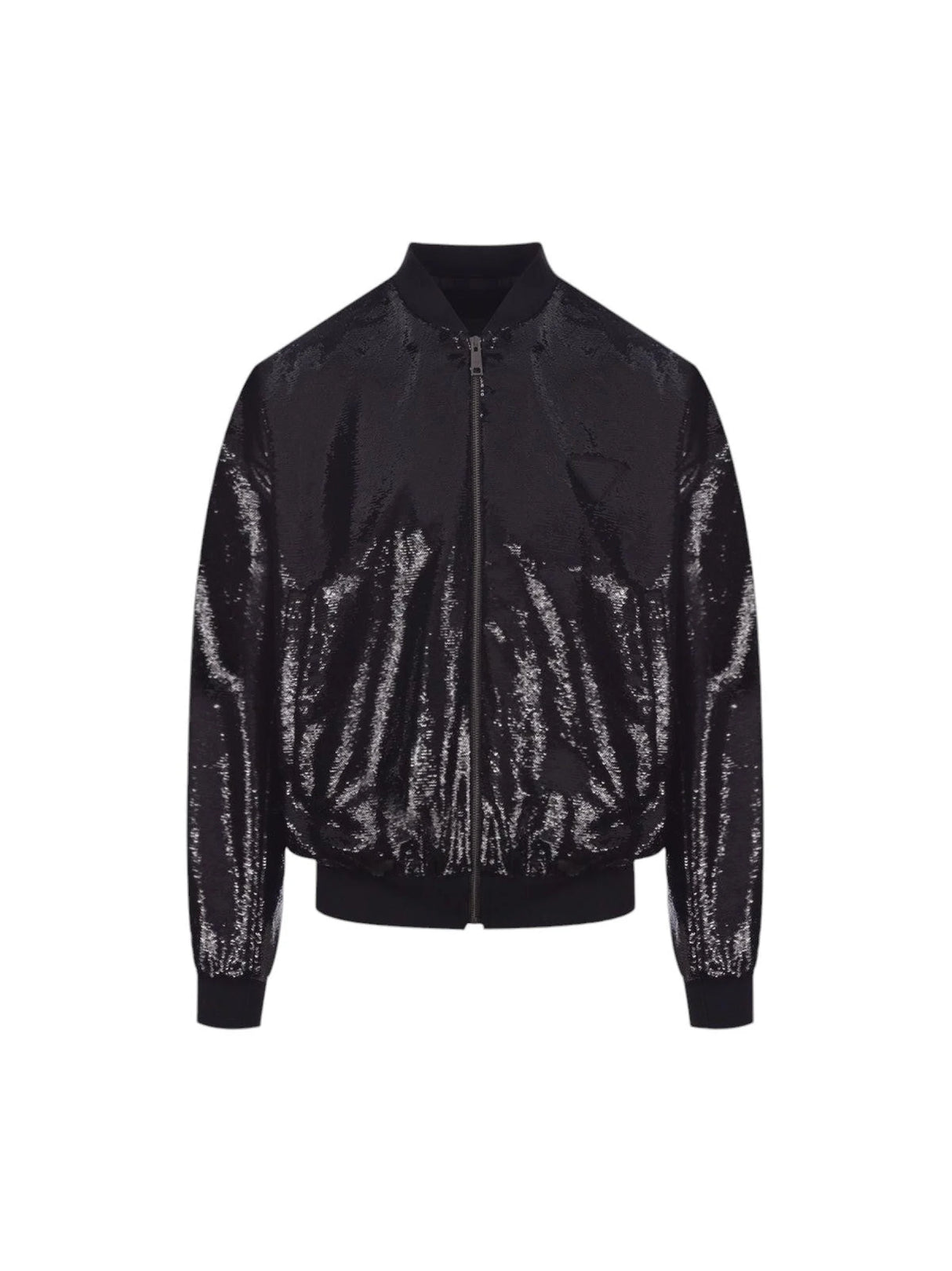 Sequinned Fabric Bomber Jacket-PRADA-JOHN JULIA