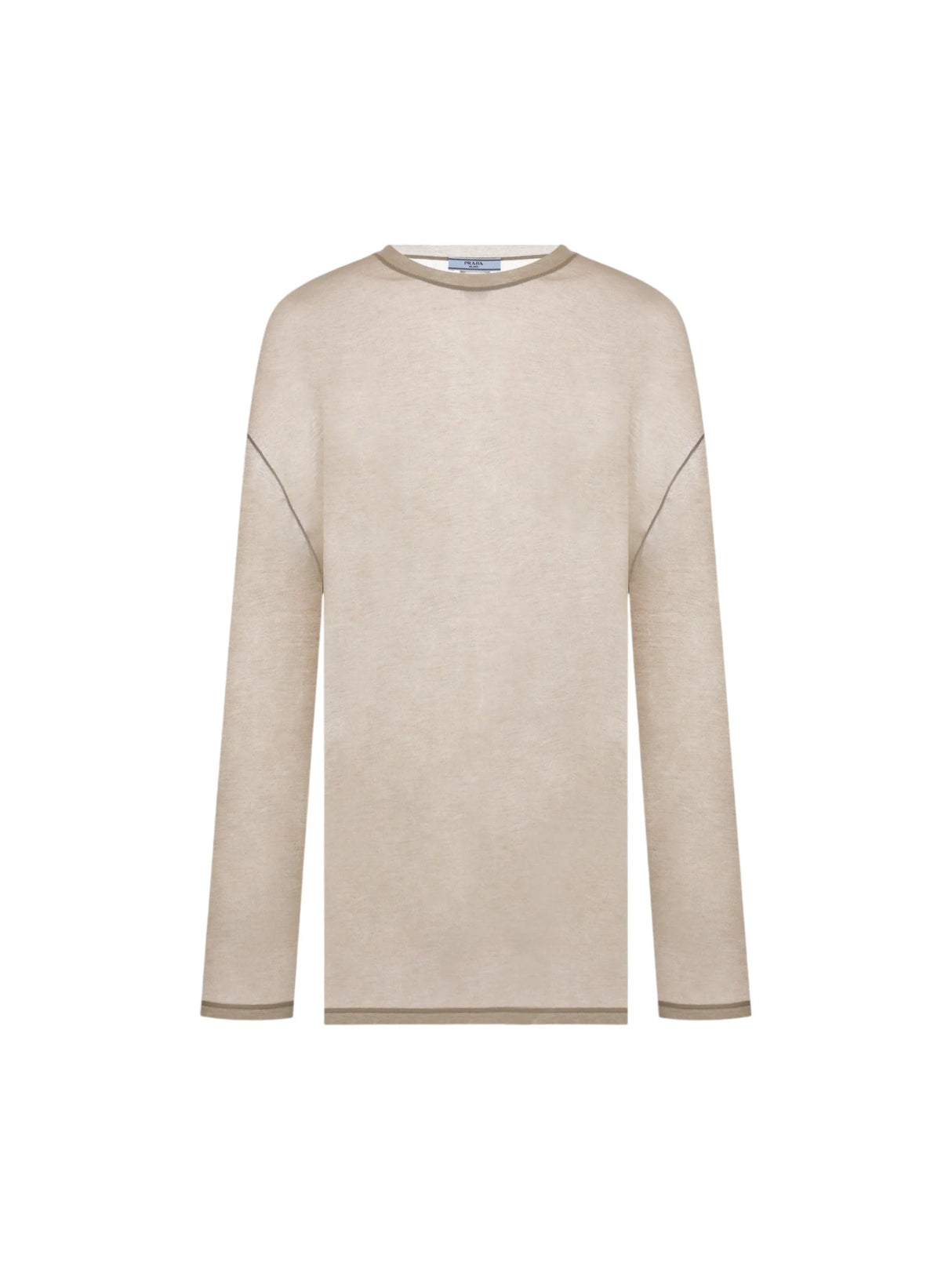 Silk Blend Oversized T-shirt-PRADA-JOHN JULIA