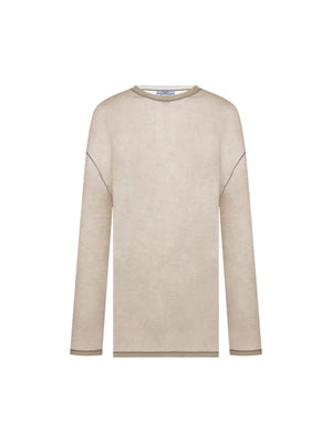 Silk Blend Oversized T-shirt-PRADA-JOHN JULIA