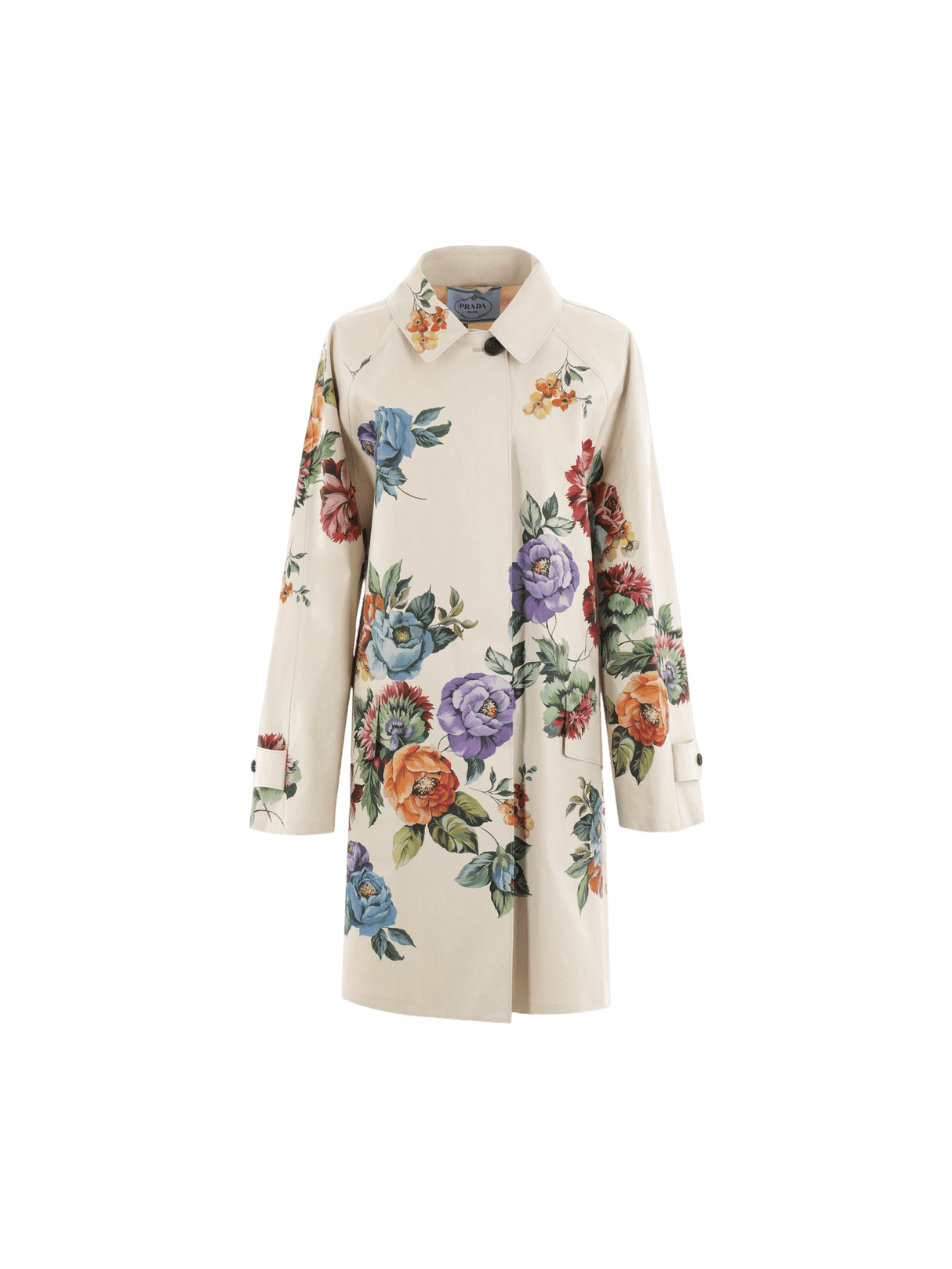 PRADA-Single-breasted Cotton Overcoat-JOHN JULIA