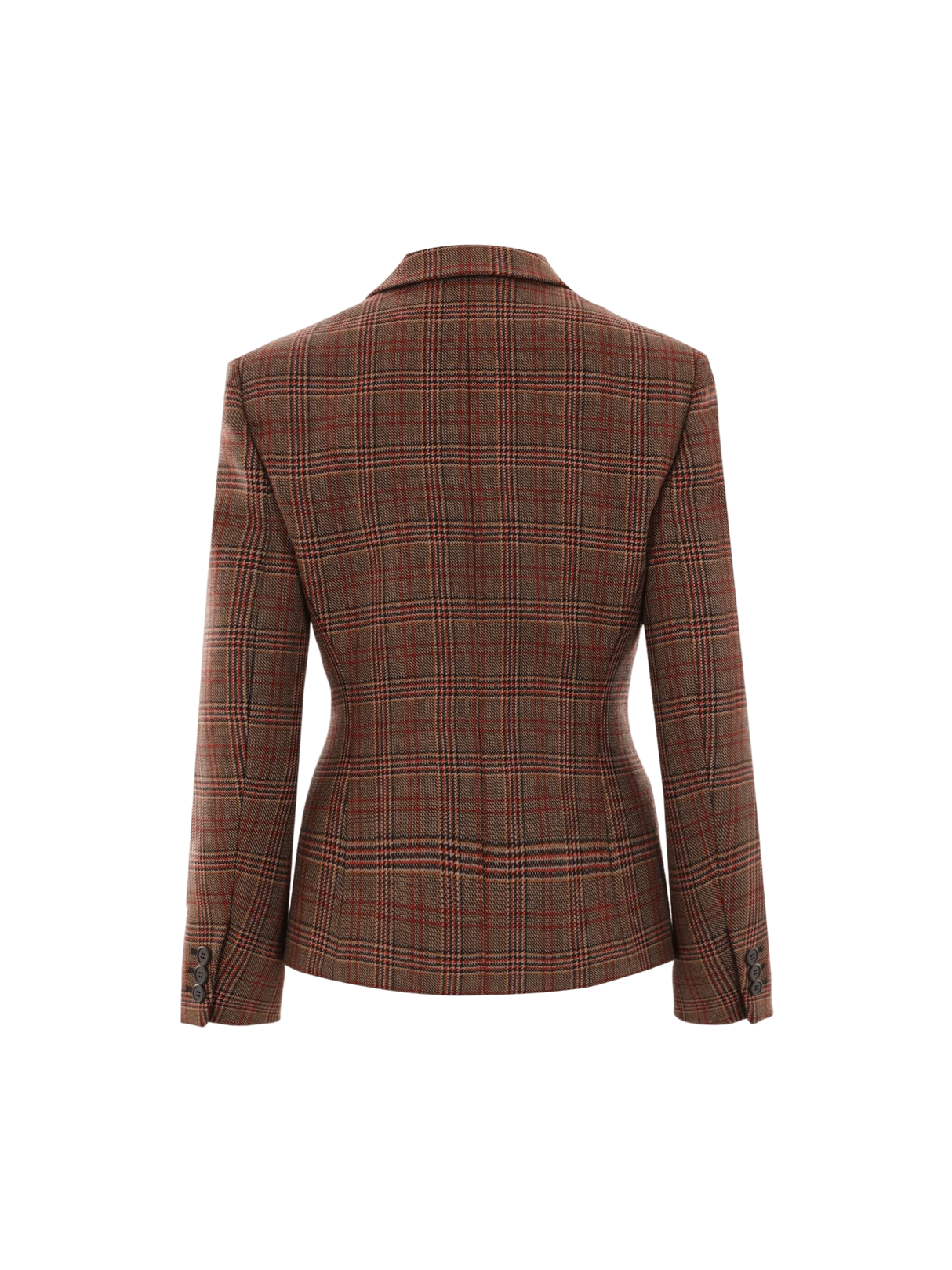 Single-breasted Prince Of Wales Wool Jacket-PRADA-JOHN JULIA