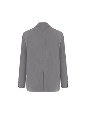 Single-breasted Wool and Mohair Jacket-PRADA-JOHN JULIA