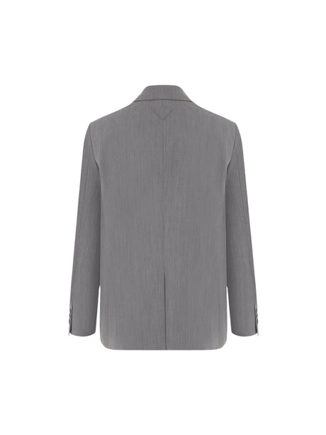 Single-breasted Wool and Mohair Jacket-PRADA-JOHN JULIA