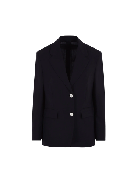 Single-Breasted Wool Mohair Jacket-Prada-JOHN JULIA