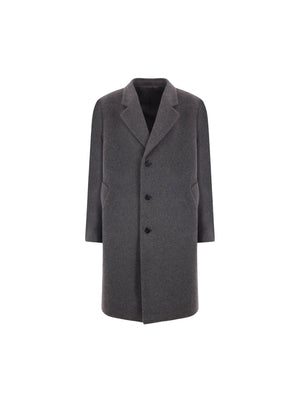 Single-breasted Wool Coat-PRADA-JOHN JULIA