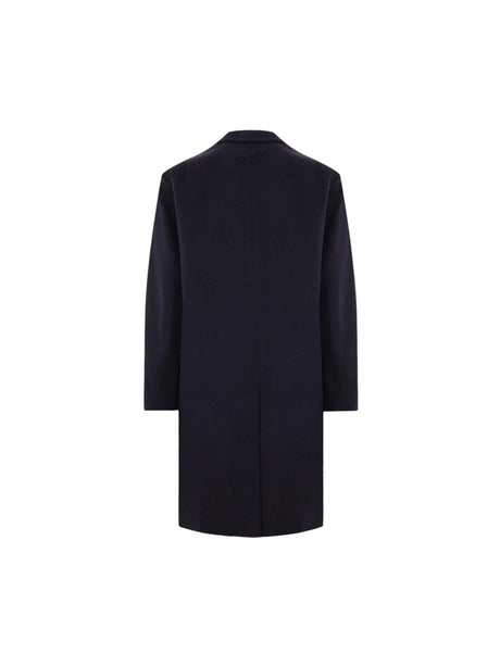 Single-Breasted Wool Coat-Prada-JOHN JULIA