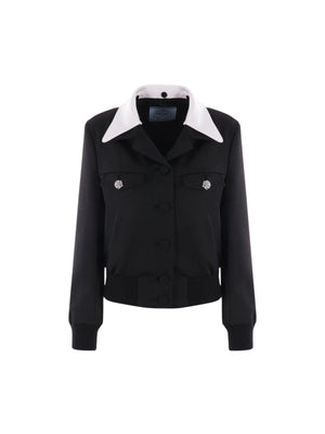 Single-breasted Wool Jacket-PRADA-JOHN JULIA