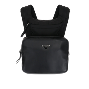 Smooth Leather and Nylon Backpack-PRADA-JOHN JULIA