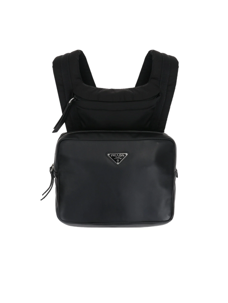 Smooth Leather and Nylon Backpack-PRADA-JOHN JULIA