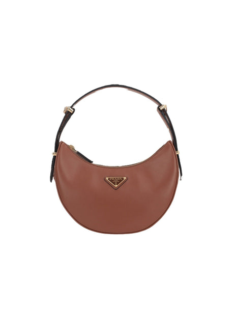 Smooth Leather Arqué Shoulder Bag-PRADA-JOHN JULIA