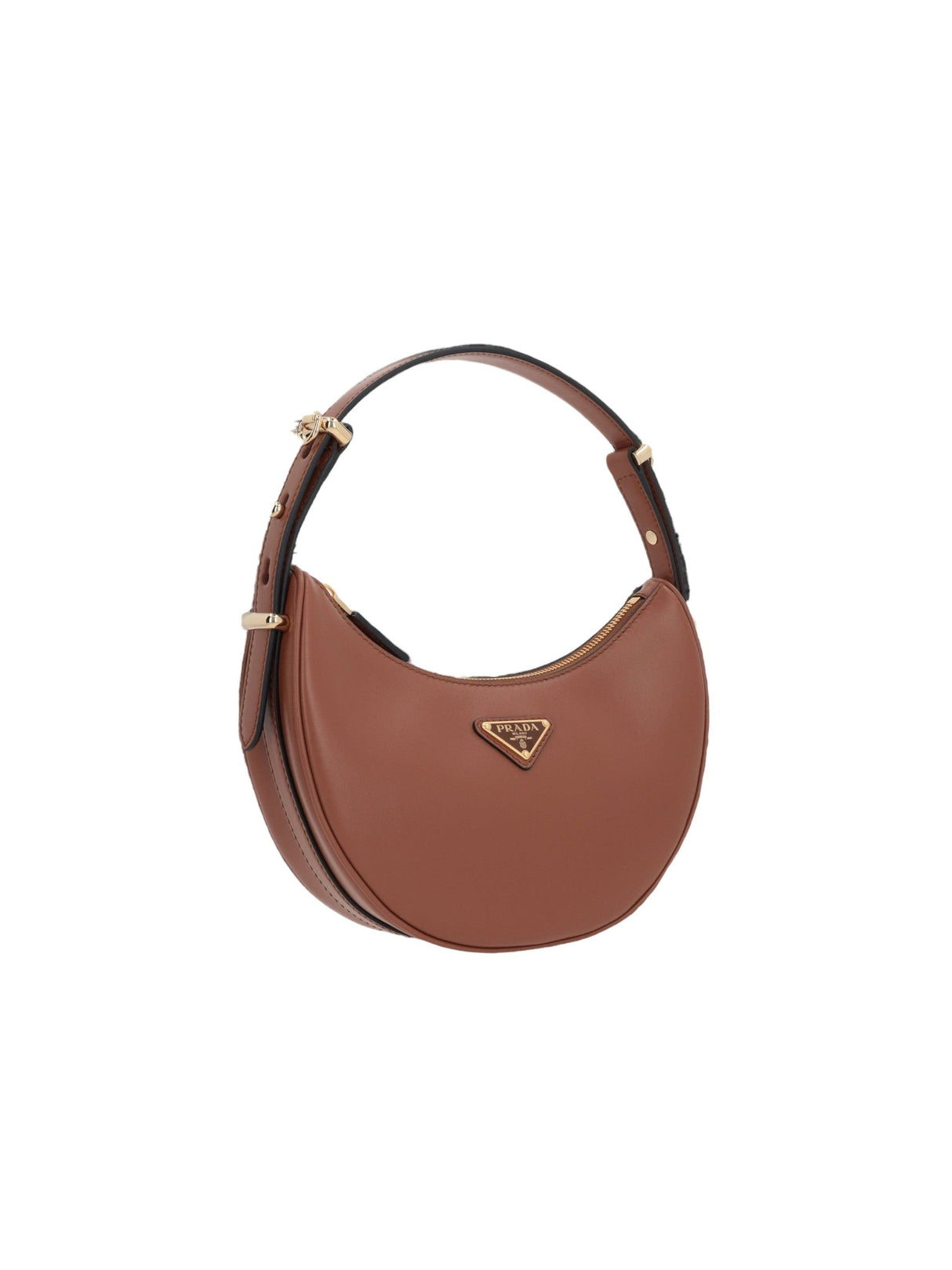 Smooth Leather Arqué Shoulder Bag-PRADA-JOHN JULIA