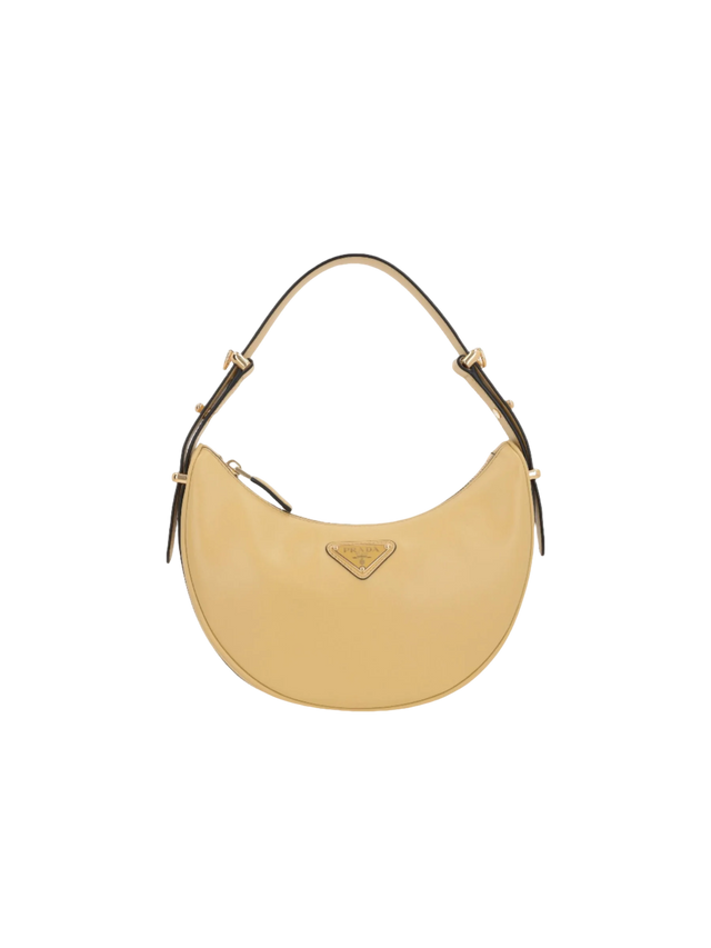 Smooth Leather Arqué Shoulder Bag-PRADA-JOHN JULIA