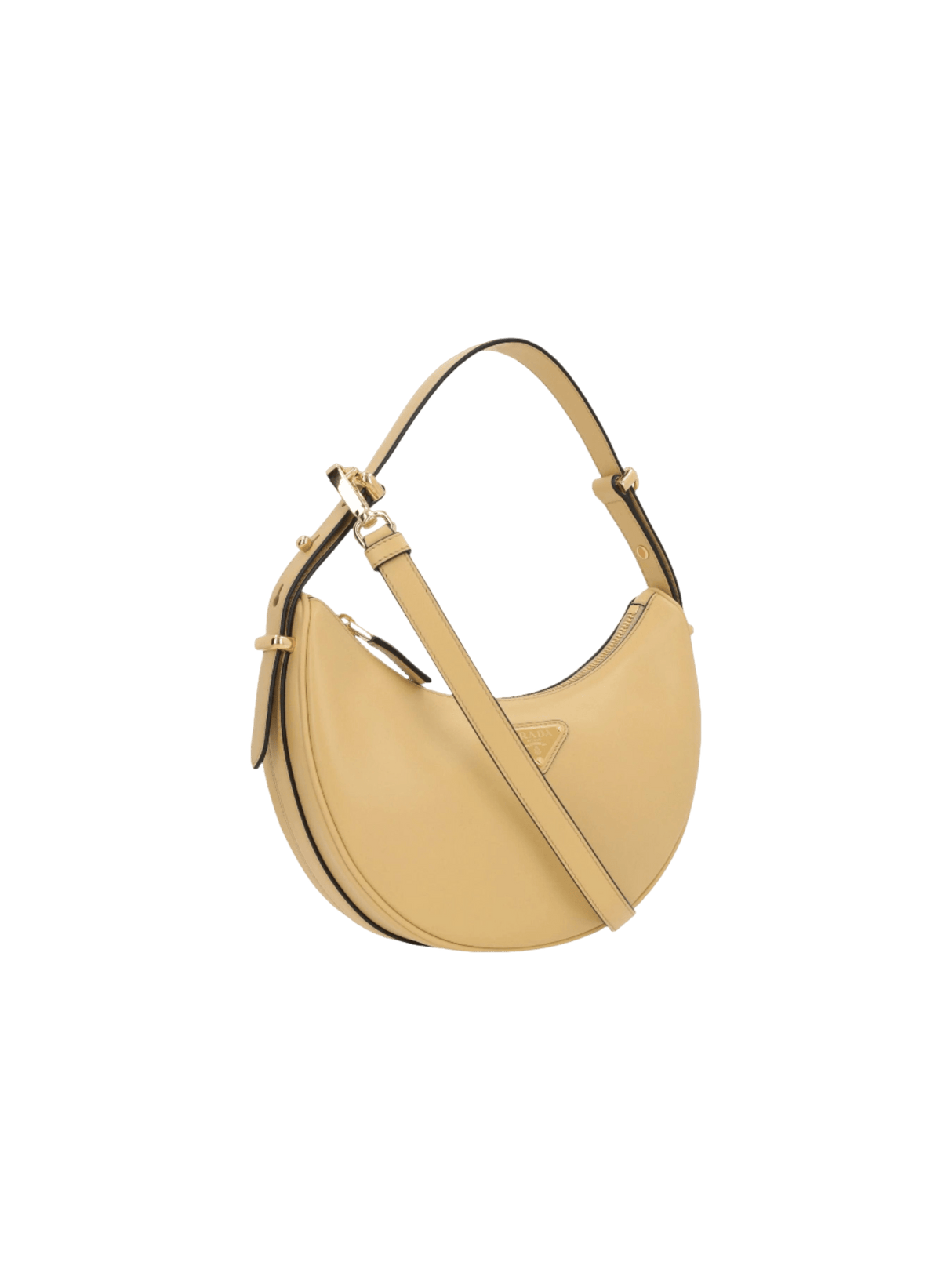 Smooth Leather Arqué Shoulder Bag-PRADA-JOHN JULIA