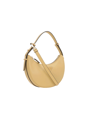 Smooth Leather Arqué Shoulder Bag-PRADA-JOHN JULIA