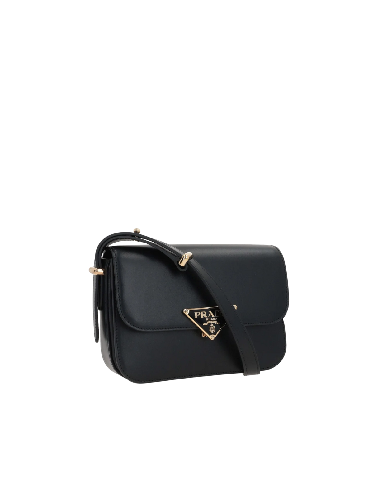 Smooth Leather Emblème Shoulder Bag-PRADA-JOHN JULIA