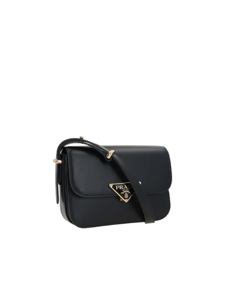 Smooth Leather Emblème Shoulder Bag-PRADA-JOHN JULIA