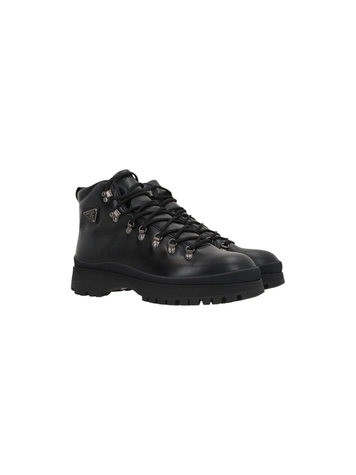 Smooth Leather Hiking Boots-PRADA-JOHN JULIA