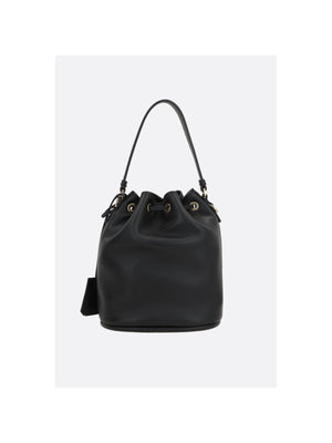 Soft Grain Leather Bucket Bag-PRADA-JOHN JULIA