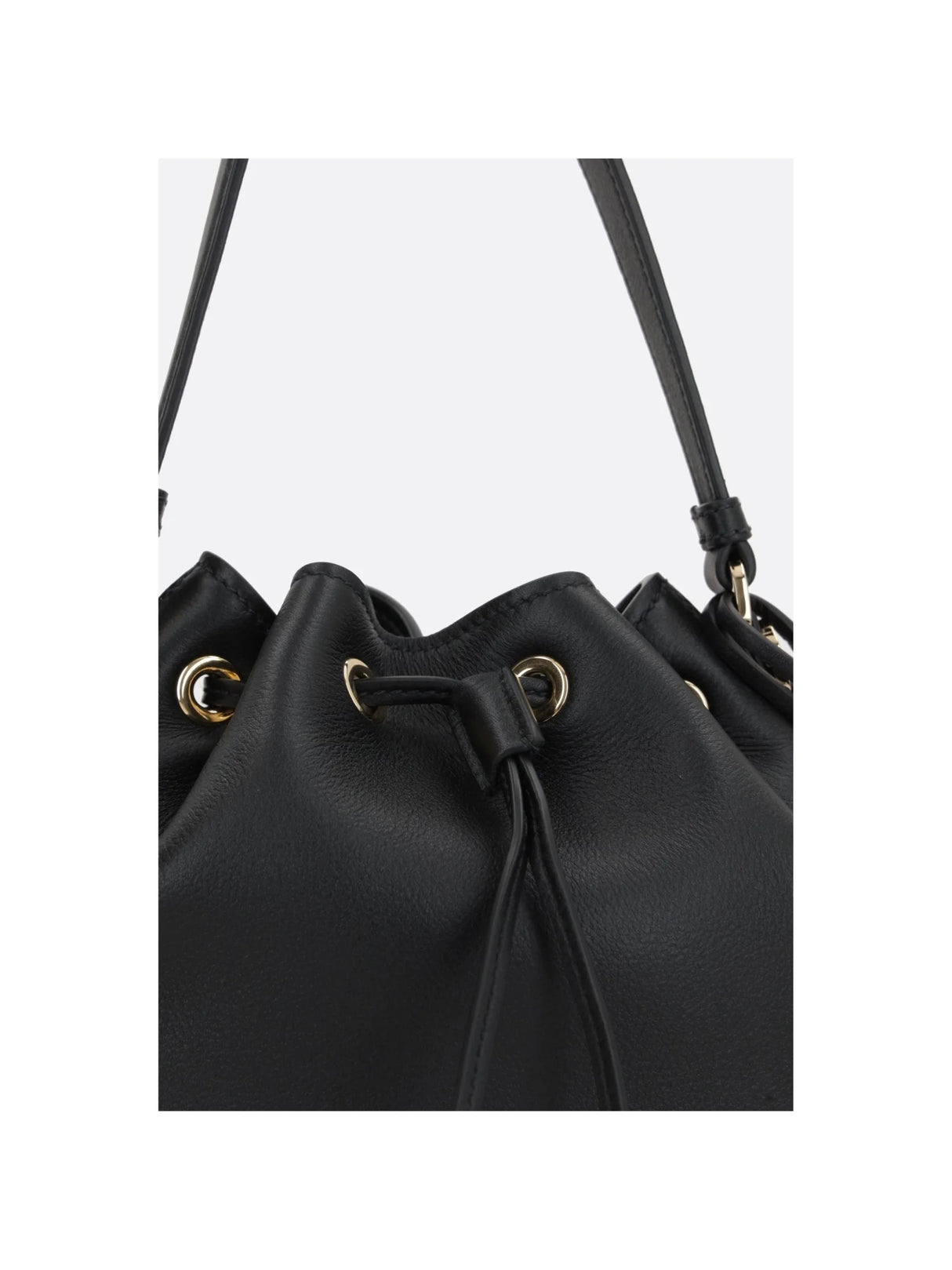 Soft Grain Leather Bucket Bag-PRADA-JOHN JULIA