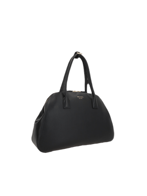 Soft Grain Leather Medium Shopping Bag-PRADA-JOHN JULIA