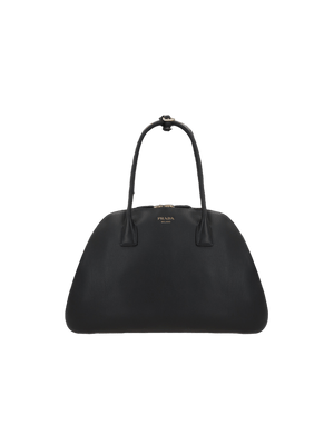 Soft Grain Leather Medium Shopping Bag-PRADA-JOHN JULIA