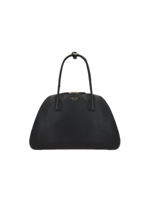 Soft Grain Leather Medium Shopping Bag-PRADA-JOHN JULIA