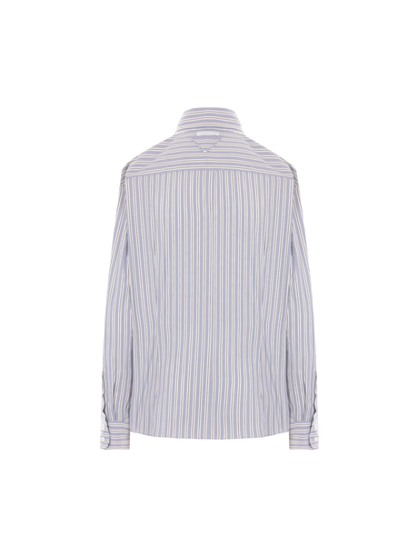 Striped Poplin Shirt-PRADA-JOHN JULIA