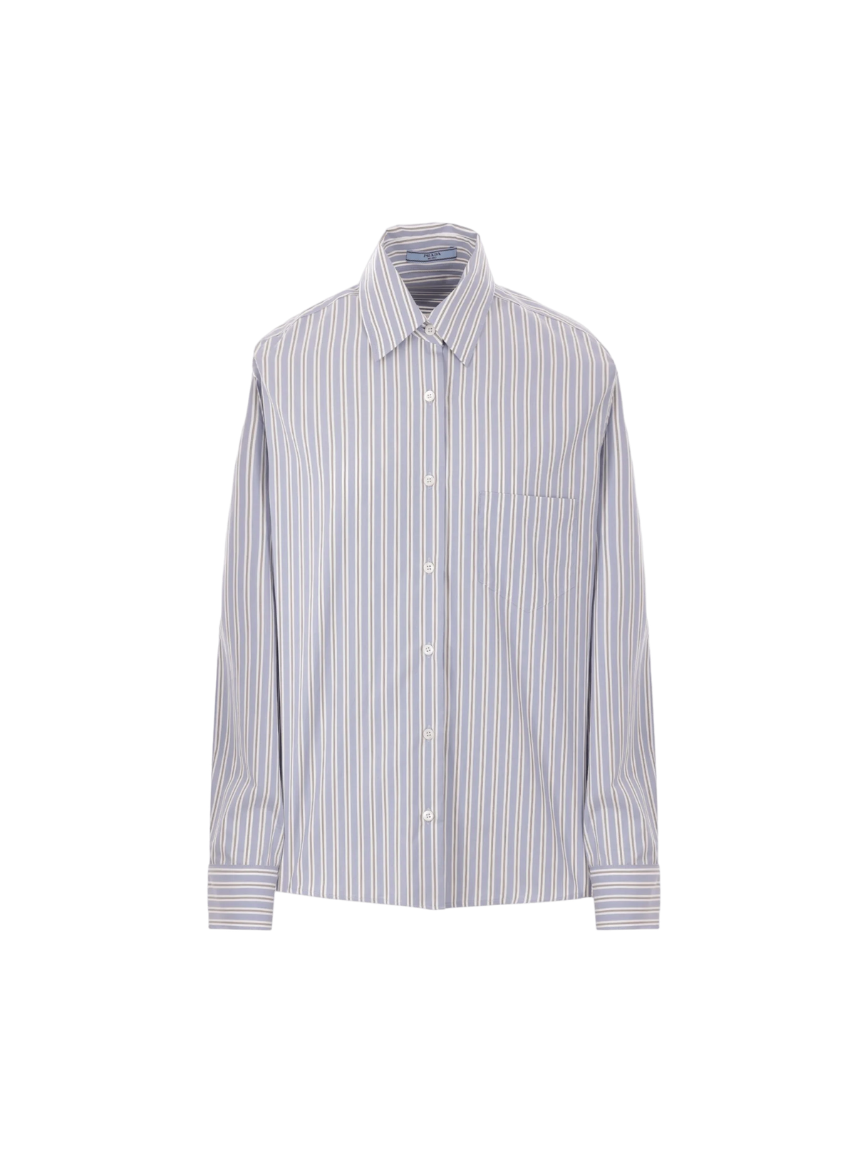 Striped Poplin Shirt-PRADA-JOHN JULIA