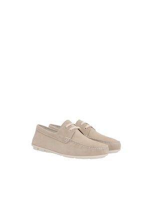 Suede Boat Shoes-PRADA-JOHN JULIA