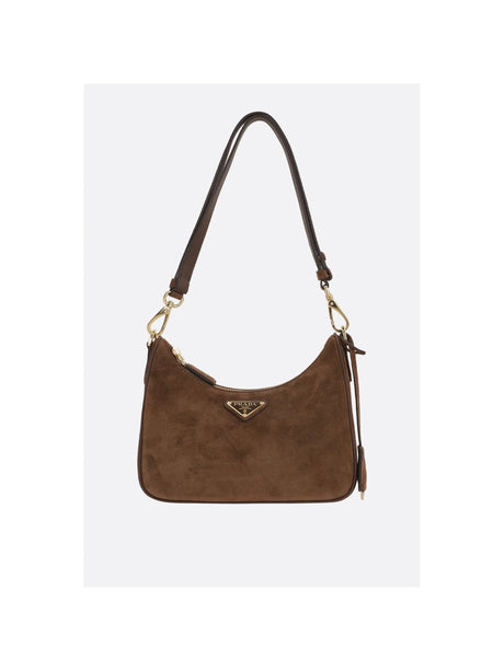 Suede Chain Shoulder Bag-PRADA-JOHN JULIA