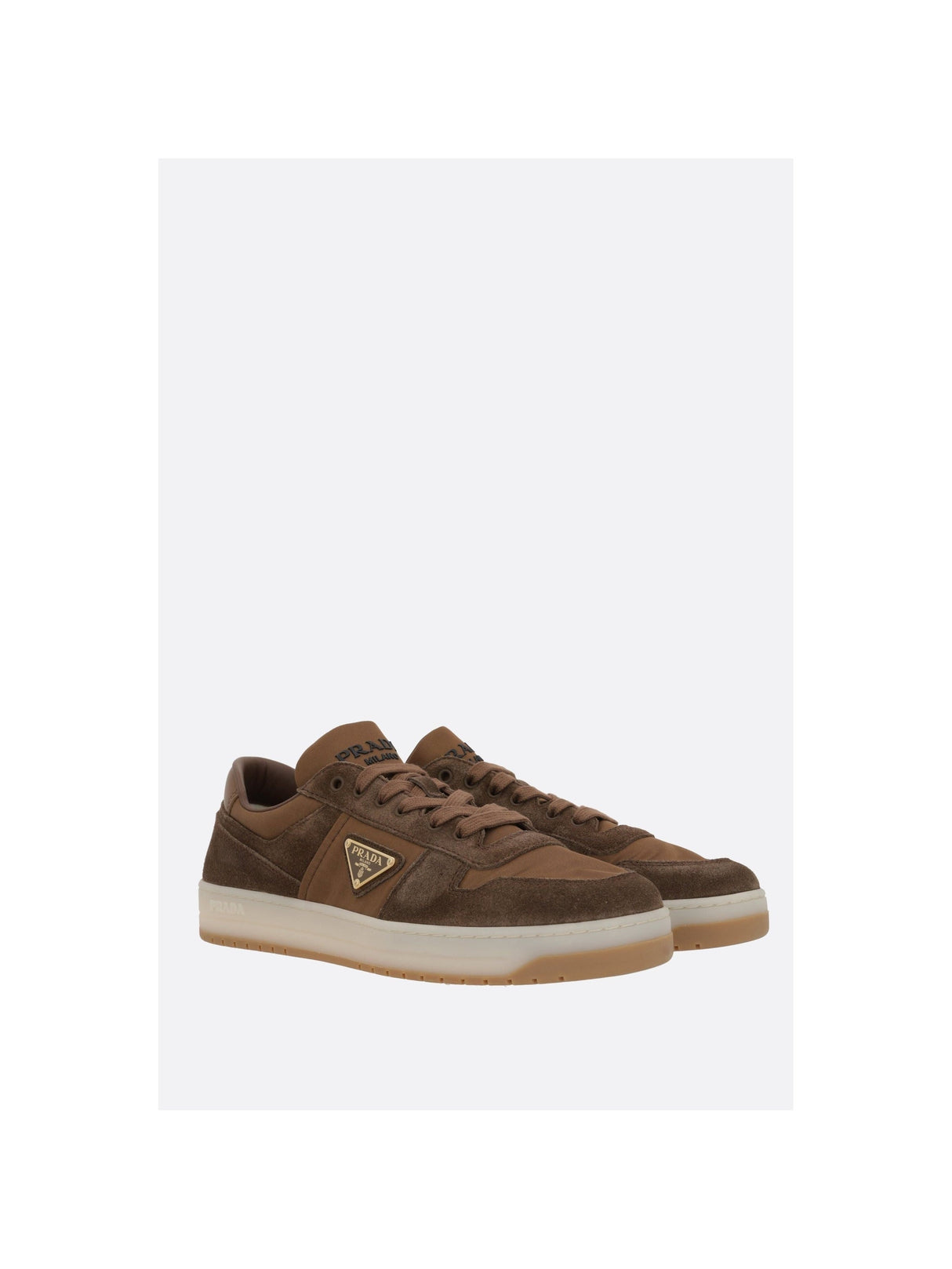 Suede Nylon Downtown Sneakers-PRADA-JOHN JULIA