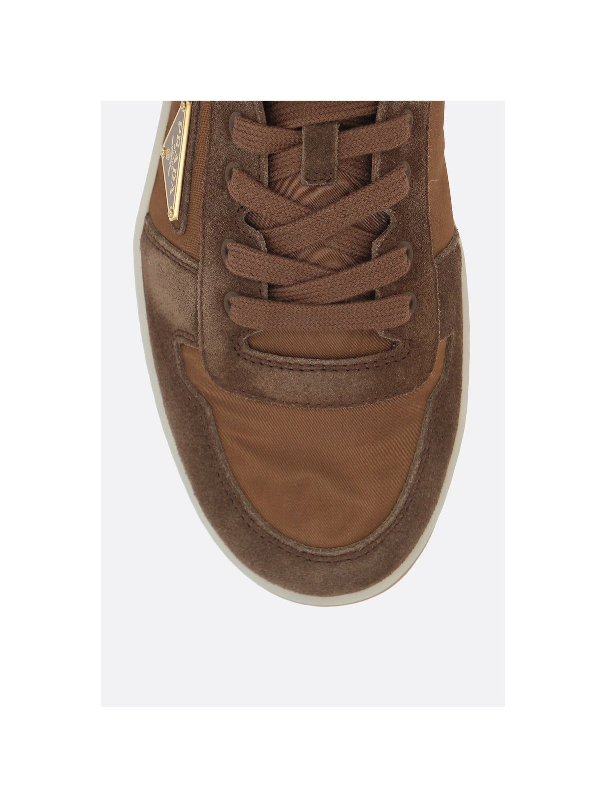 Suede Nylon Downtown Sneakers-PRADA-JOHN JULIA