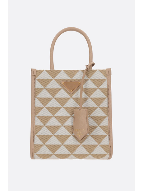 Symbole Geometric Jacquard Tote Bag-Prada-JOHN JULIA