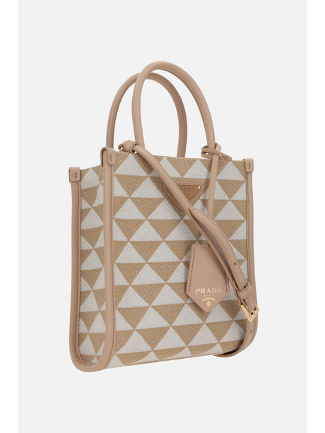 Symbole Geometric Jacquard Tote Bag-Prada-JOHN JULIA