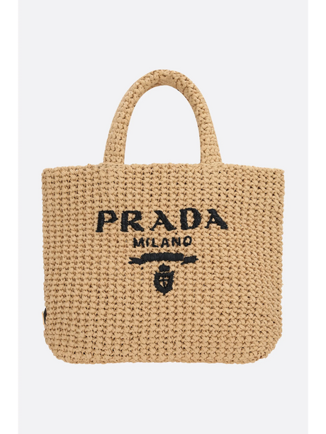 Woven Raffia Tote Bag-Prada-JOHN JULIA