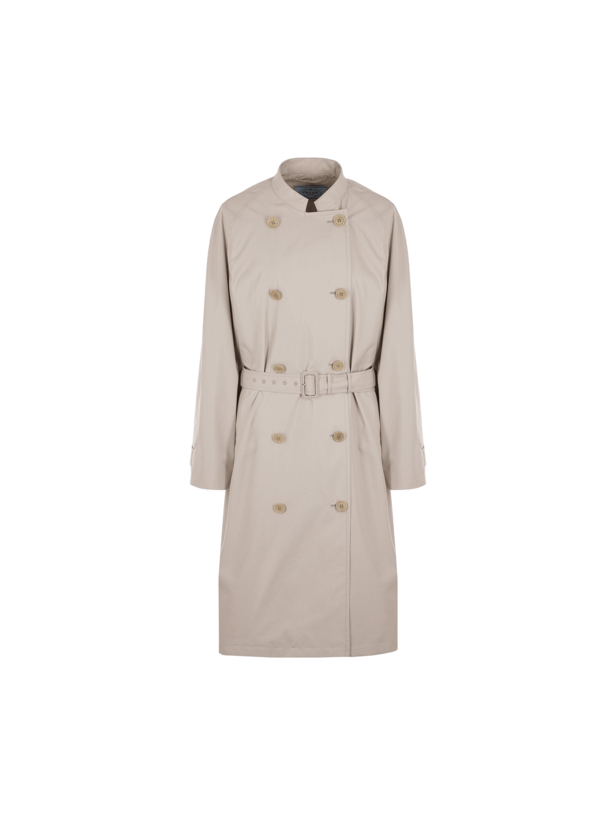 Technical Canvas Double-breasted Trench Coat-PRADA-JOHN JULIA