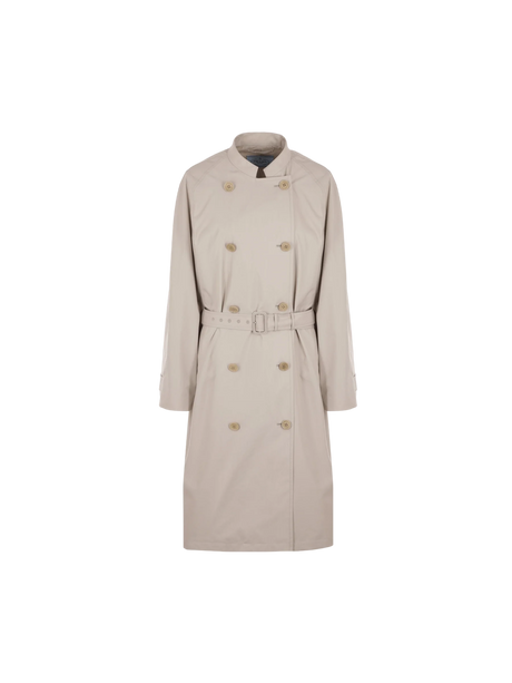 Technical Double-breasted Trench Coat-Prada-JOHN JULIA