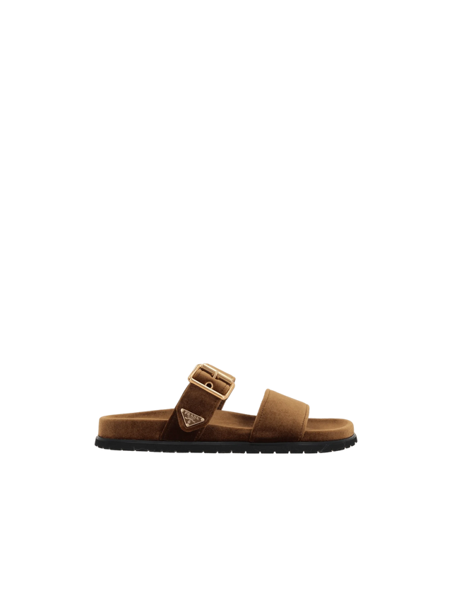 Velvet Slide Sandals-PRADA-JOHN JULIA