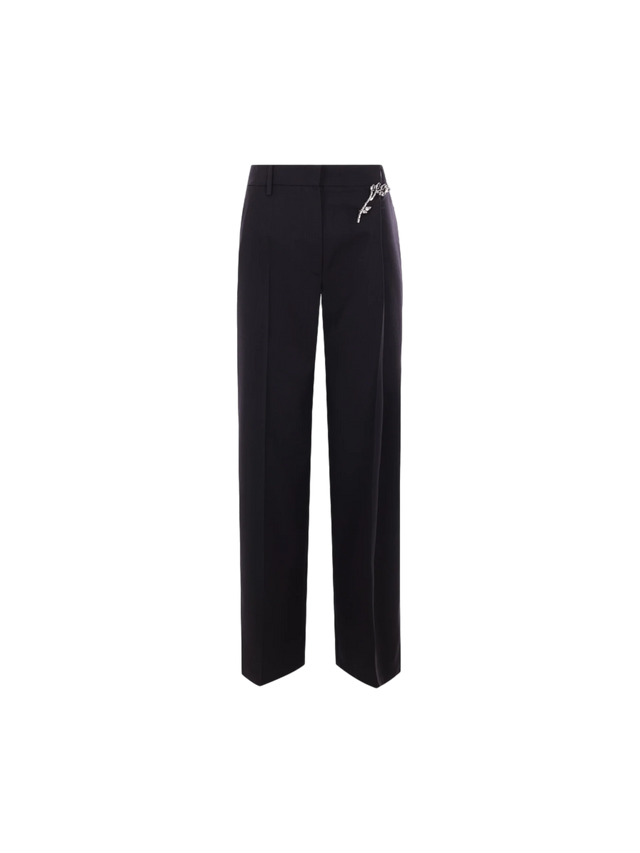 Wide-leg Gabardine Trousers-PRADA-JOHN JULIA