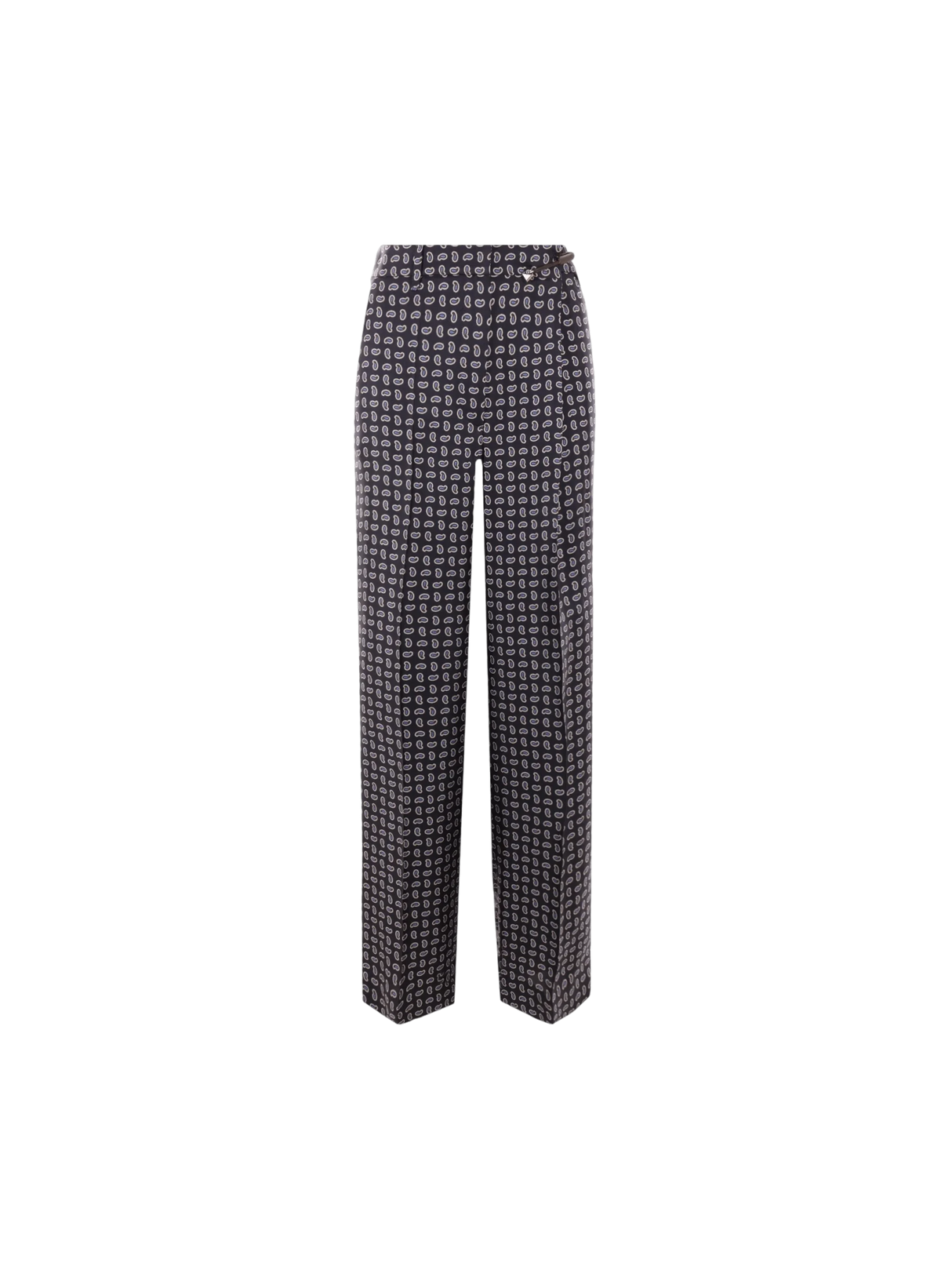 Wide-leg Paisley Print Twill Trousers-PRADA-JOHN JULIA