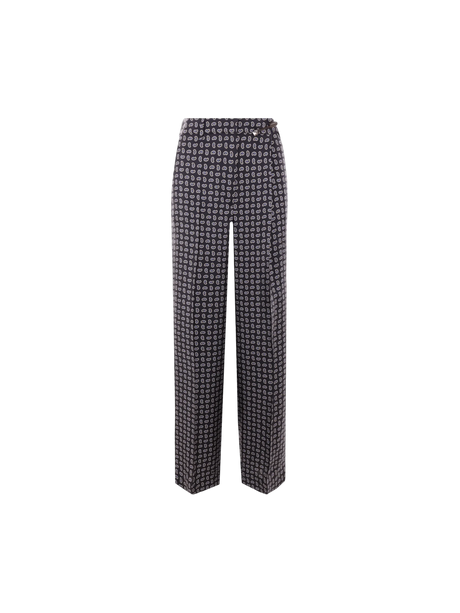 Wide-leg Paisley Print Twill Trousers-PRADA-JOHN JULIA