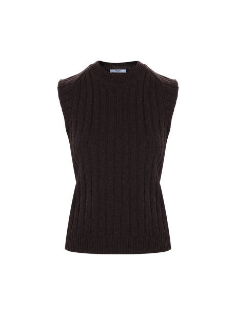 Wool Sleeveless Sweater-PRADA-JOHN JULIA