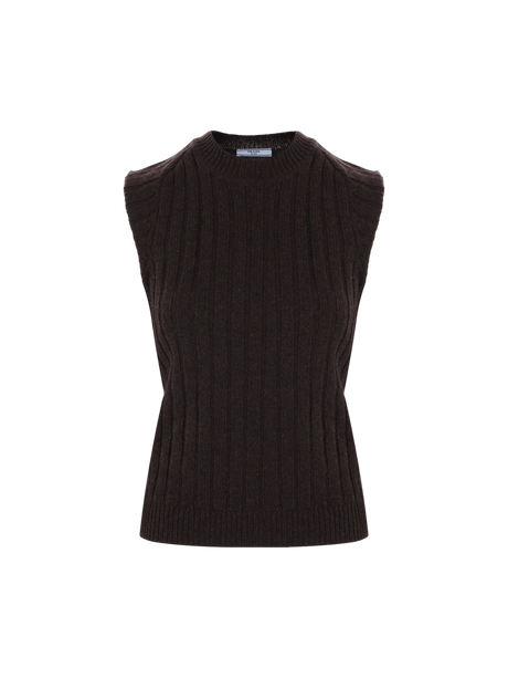 Wool Sleeveless Sweater-PRADA-JOHN JULIA