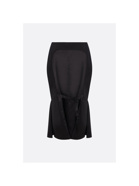 PRADA-Wool Twill Mermaid Skirt-JOHN JULIA