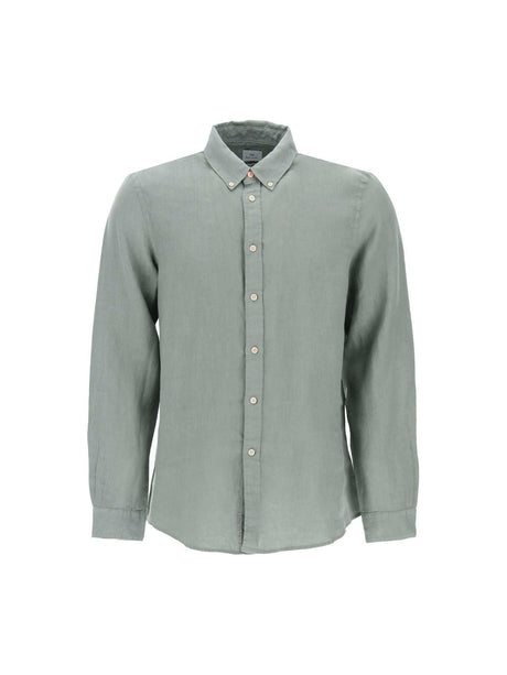 PS PAUL SMITH-Linen Button-Down Shirt-JOHN JULIA