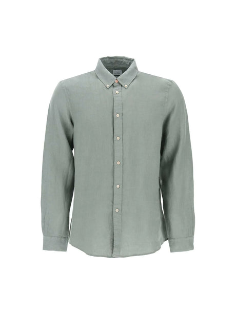 PS PAUL SMITH-Linen Button-Down Shirt-JOHN JULIA