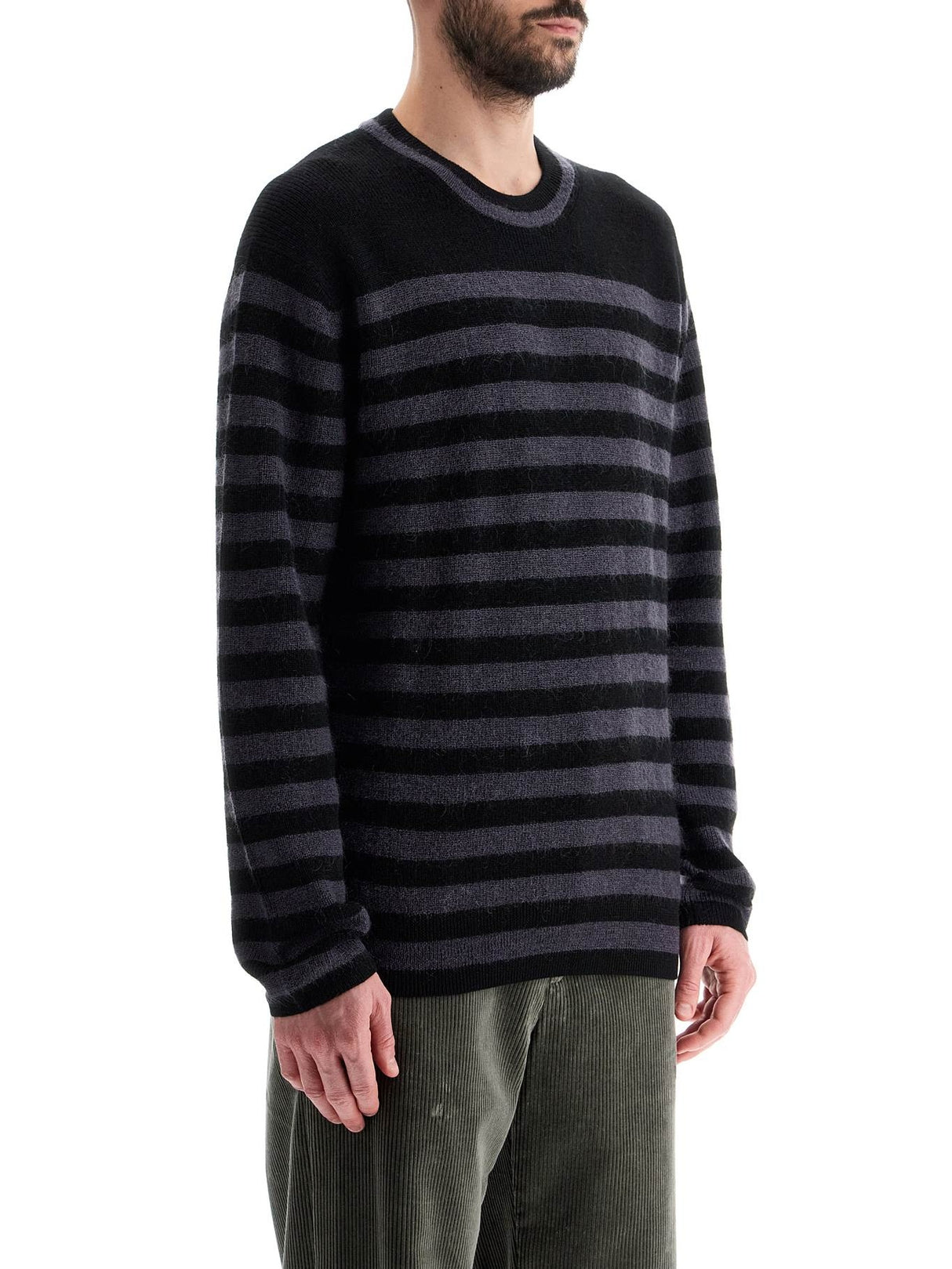 Striped Wool And Mohair Blend Pullover