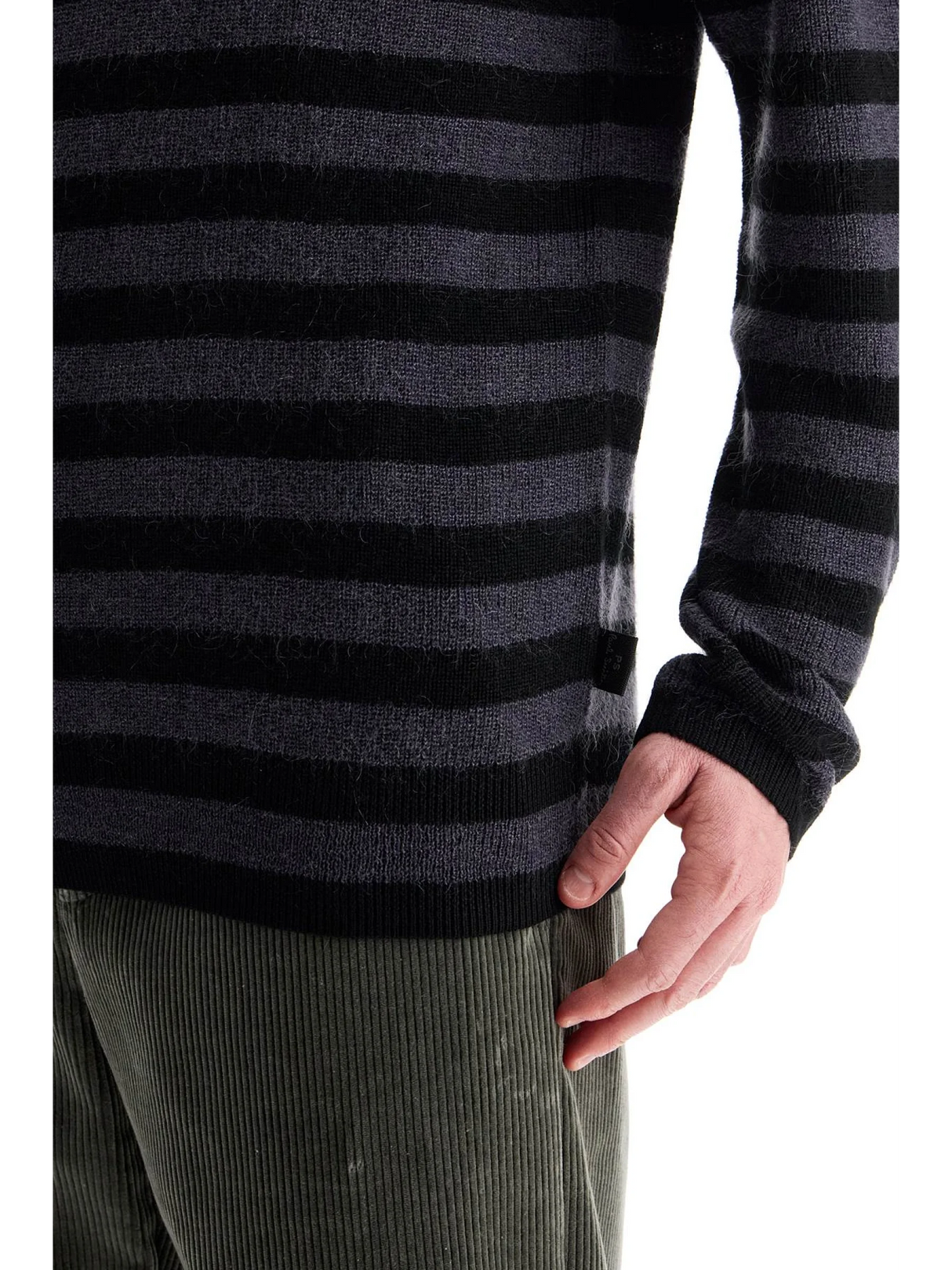 Striped Wool And Mohair Blend Pullover