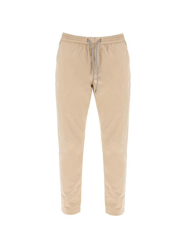 Tan Lightweight Organic Cotton Tapered Drawstring Pants PS PAUL SMITH JOHN JULIA.