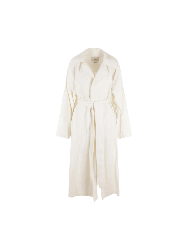 Wrinkled Linen Overcoat-QUIRA-JOHN JULIA